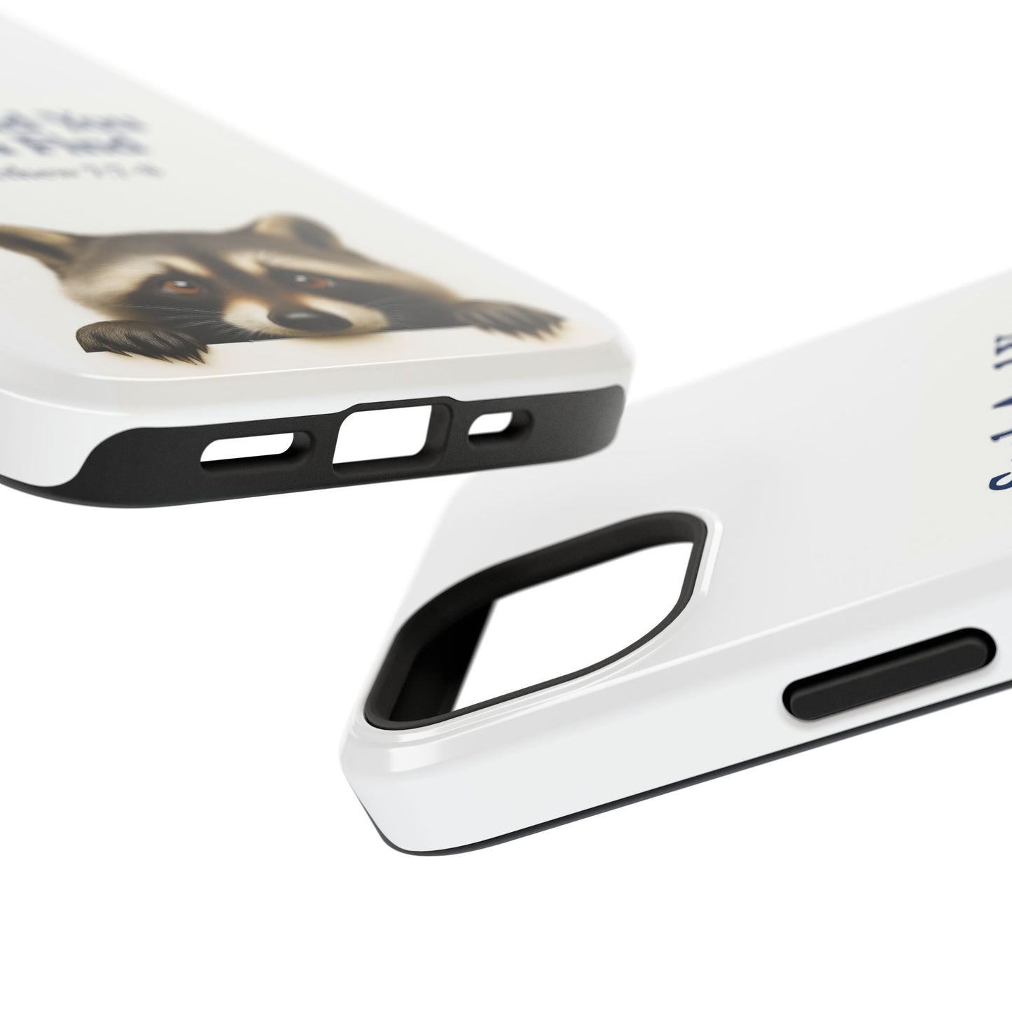 Raccoon Bible Verse Phone Case | Unique Impact-Resistant Cover | Customizable Gift for Nature Lovers, Birthday, or Everyday Use
