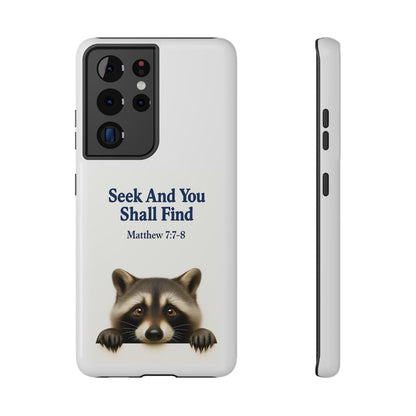 Raccoon Bible Verse Phone Case | Unique Impact-Resistant Cover | Customizable Gift for Nature Lovers, Birthday, or Everyday Use