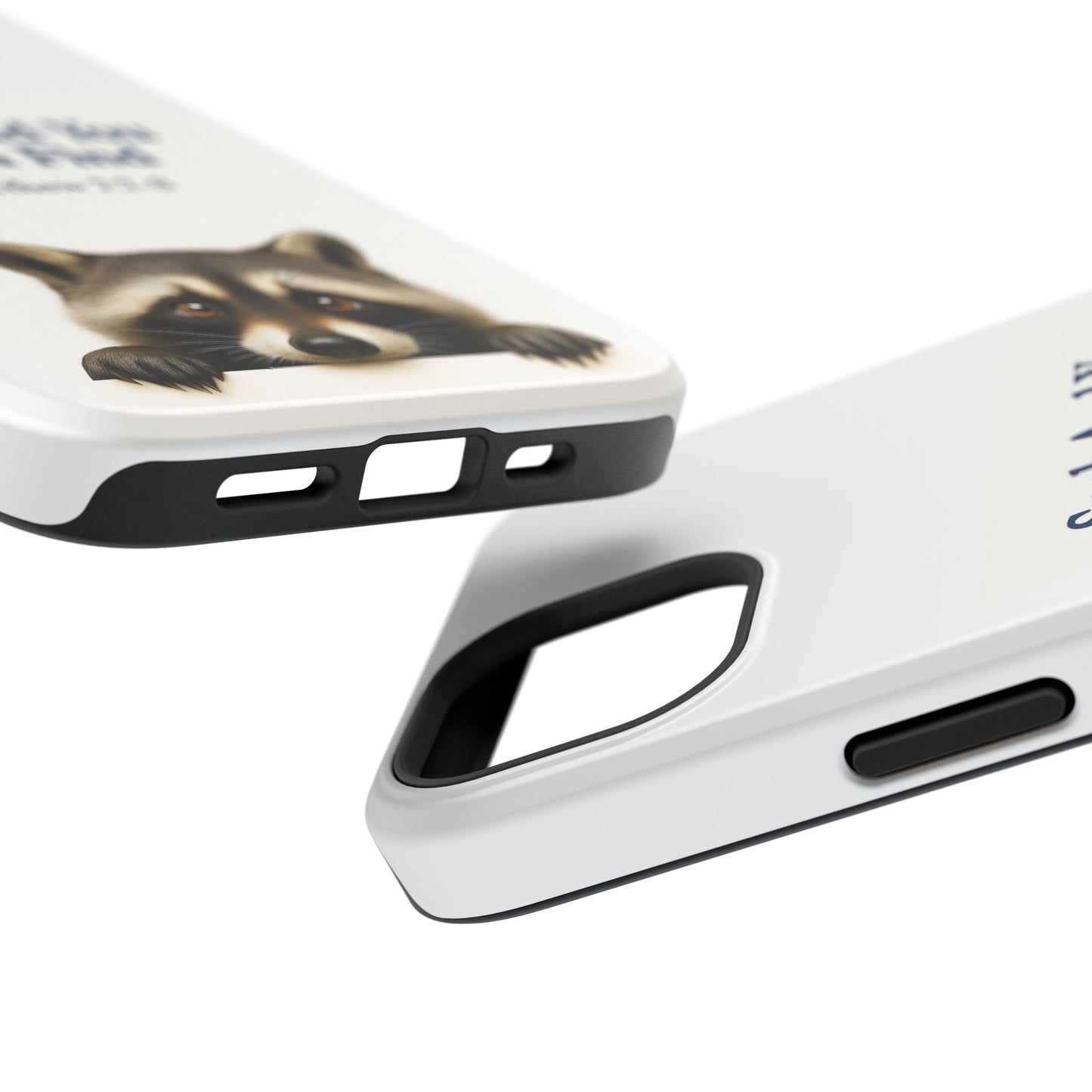 Raccoon Bible Verse Phone Case | Unique Impact-Resistant Cover | Customizable Gift for Nature Lovers, Birthday, or Everyday Use