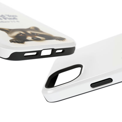 Raccoon Bible Verse Phone Case | Unique Impact-Resistant Cover | Customizable Gift for Nature Lovers, Birthday, or Everyday Use