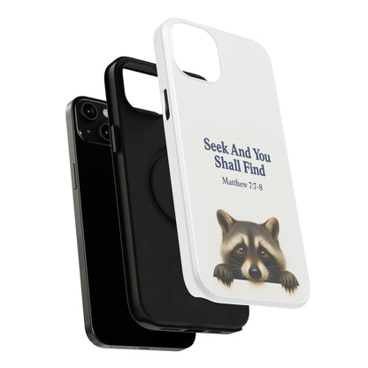 Raccoon Bible Verse Phone Case | Unique Impact-Resistant Cover | Customizable Gift for Nature Lovers, Birthday, or Everyday Use