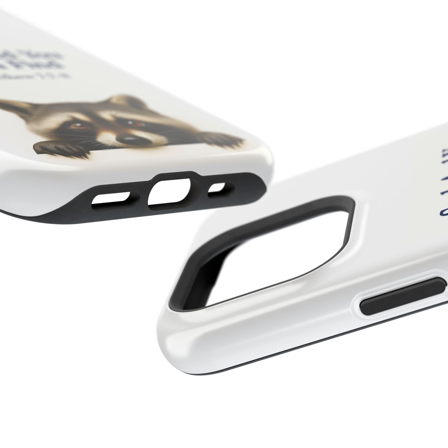 Raccoon Bible Verse Phone Case | Unique Impact-Resistant Cover | Customizable Gift for Nature Lovers, Birthday, or Everyday Use