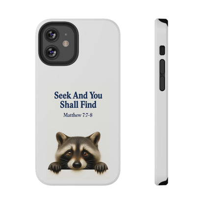 Raccoon Bible Verse Phone Case | Unique Impact-Resistant Cover | Customizable Gift for Nature Lovers, Birthday, or Everyday Use