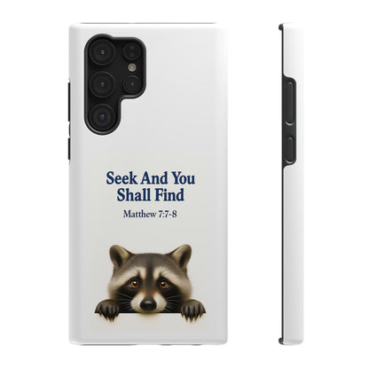 Raccoon Bible Verse Phone Case | Unique Impact-Resistant Cover | Customizable Gift for Nature Lovers, Birthday, or Everyday Use