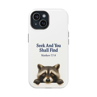 Raccoon Bible Verse Phone Case | Unique Impact-Resistant Cover | Customizable Gift for Nature Lovers, Birthday, or Everyday Use