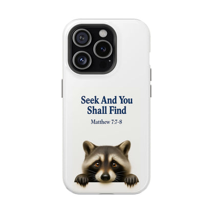 Raccoon Bible Verse Phone Case | Unique Impact-Resistant Cover | Customizable Gift for Nature Lovers, Birthday, or Everyday Use