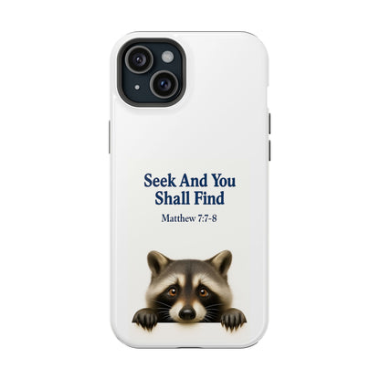 Raccoon Bible Verse Phone Case | Unique Impact-Resistant Cover | Customizable Gift for Nature Lovers, Birthday, or Everyday Use