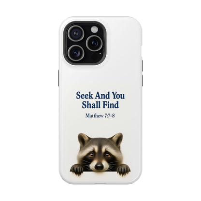 Raccoon Bible Verse Phone Case | Unique Impact-Resistant Cover | Customizable Gift for Nature Lovers, Birthday, or Everyday Use
