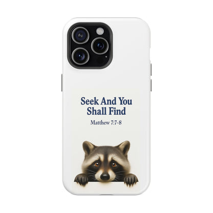Raccoon Bible Verse Phone Case | Unique Impact-Resistant Cover | Customizable Gift for Nature Lovers, Birthday, or Everyday Use