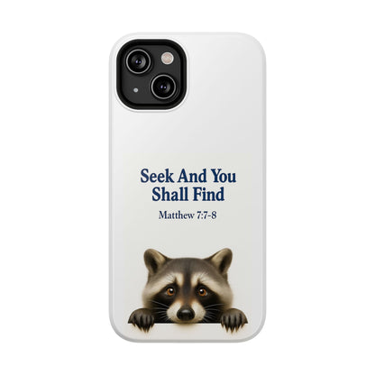 Raccoon Bible Verse Phone Case | Unique Impact-Resistant Cover | Customizable Gift for Nature Lovers, Birthday, or Everyday Use