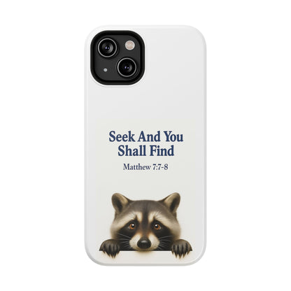 Raccoon Bible Verse Phone Case | Unique Impact-Resistant Cover | Customizable Gift for Nature Lovers, Birthday, or Everyday Use