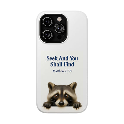 Raccoon Bible Verse Phone Case | Unique Impact-Resistant Cover | Customizable Gift for Nature Lovers, Birthday, or Everyday Use