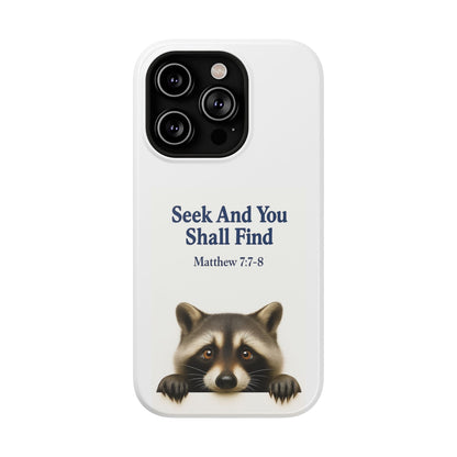 Raccoon Bible Verse Phone Case | Unique Impact-Resistant Cover | Customizable Gift for Nature Lovers, Birthday, or Everyday Use