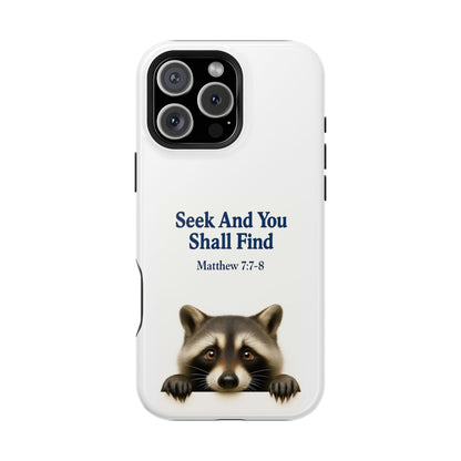 Raccoon Bible Verse Phone Case | Unique Impact-Resistant Cover | Customizable Gift for Nature Lovers, Birthday, or Everyday Use