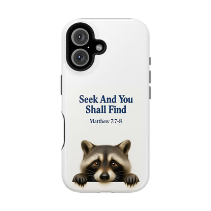Raccoon Bible Verse Phone Case | Unique Impact-Resistant Cover | Customizable Gift for Nature Lovers, Birthday, or Everyday Use