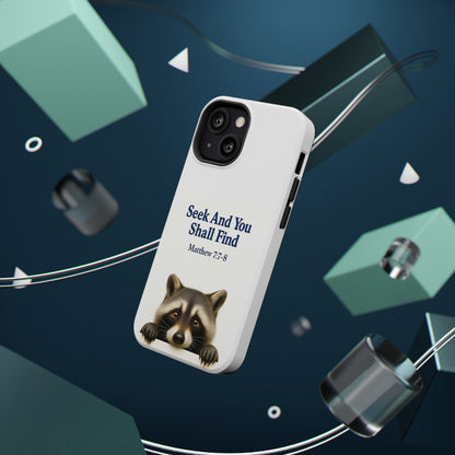 Raccoon Bible Verse Phone Case | Unique Impact-Resistant Cover | Customizable Gift for Nature Lovers, Birthday, or Everyday Use