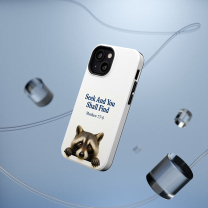 Raccoon Bible Verse Phone Case | Unique Impact-Resistant Cover | Customizable Gift for Nature Lovers, Birthday, or Everyday Use