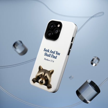Raccoon Bible Verse Phone Case | Unique Impact-Resistant Cover | Customizable Gift for Nature Lovers, Birthday, or Everyday Use