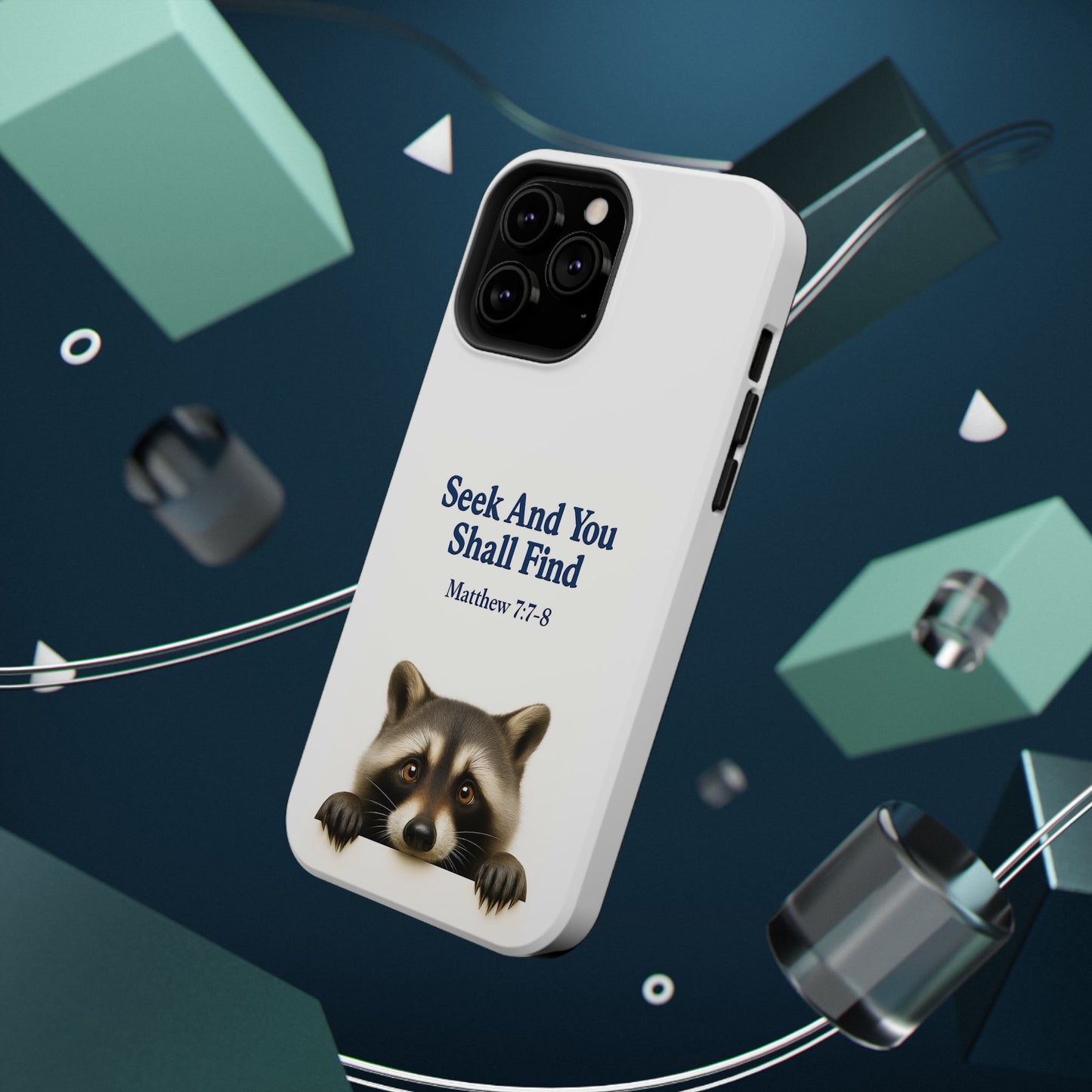 Raccoon Bible Verse Phone Case | Unique Impact-Resistant Cover | Customizable Gift for Nature Lovers, Birthday, or Everyday Use