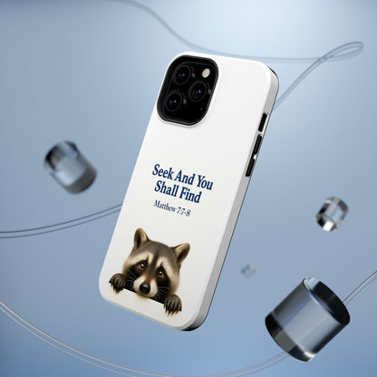 Raccoon Bible Verse Phone Case | Unique Impact-Resistant Cover | Customizable Gift for Nature Lovers, Birthday, or Everyday Use