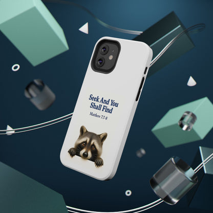 Raccoon Bible Verse Phone Case | Unique Impact-Resistant Cover | Customizable Gift for Nature Lovers, Birthday, or Everyday Use