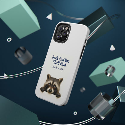 Raccoon Bible Verse Phone Case | Unique Impact-Resistant Cover | Customizable Gift for Nature Lovers, Birthday, or Everyday Use