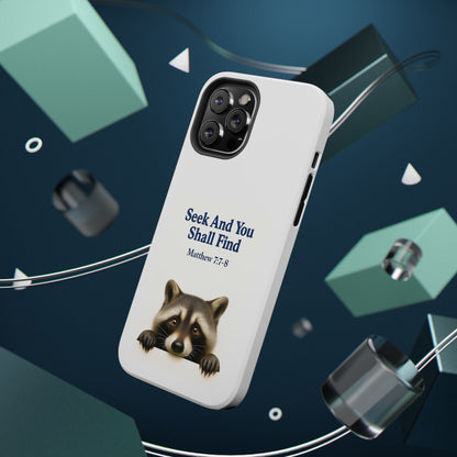 Raccoon Bible Verse Phone Case | Unique Impact-Resistant Cover | Customizable Gift for Nature Lovers, Birthday, or Everyday Use