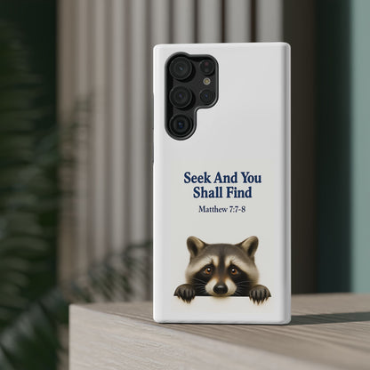Raccoon Bible Verse Phone Case | Unique Impact-Resistant Cover | Customizable Gift for Nature Lovers, Birthday, or Everyday Use