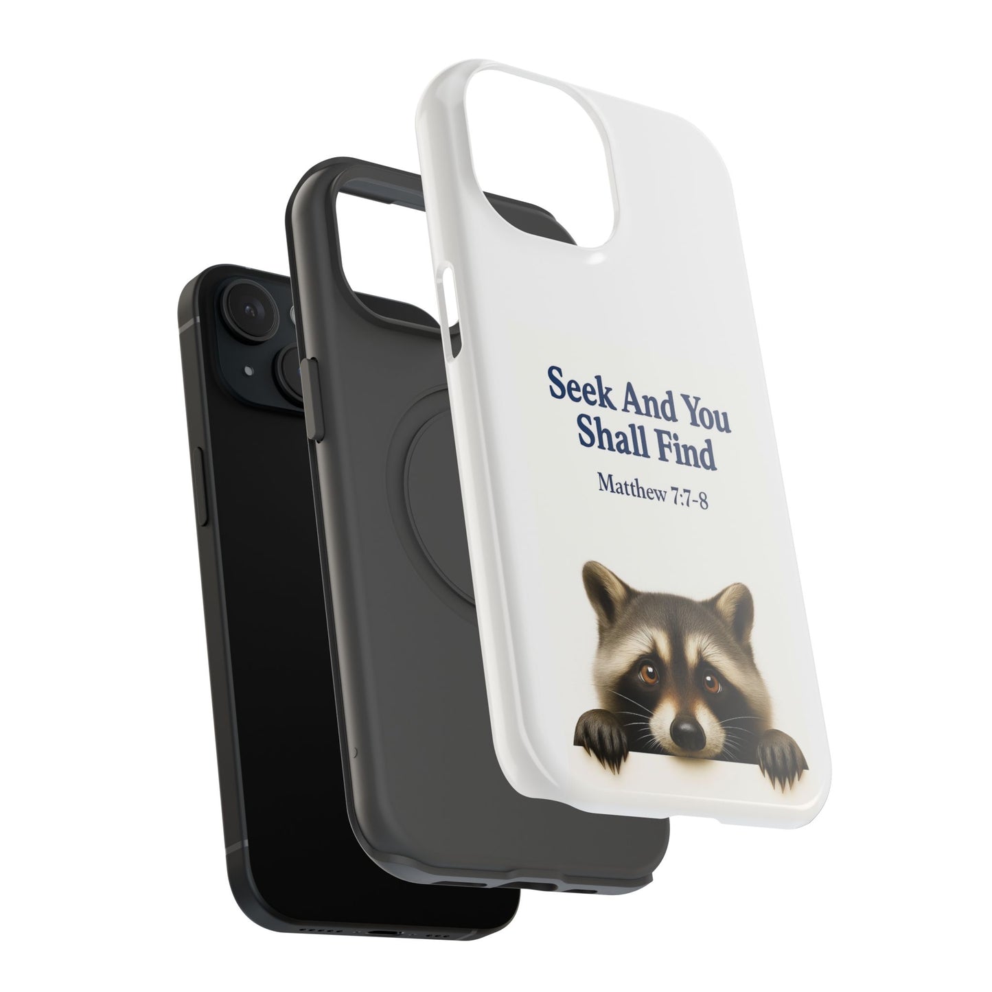 Raccoon Bible Verse Phone Case | Unique Impact-Resistant Cover | Customizable Gift for Nature Lovers, Birthday, or Everyday Use