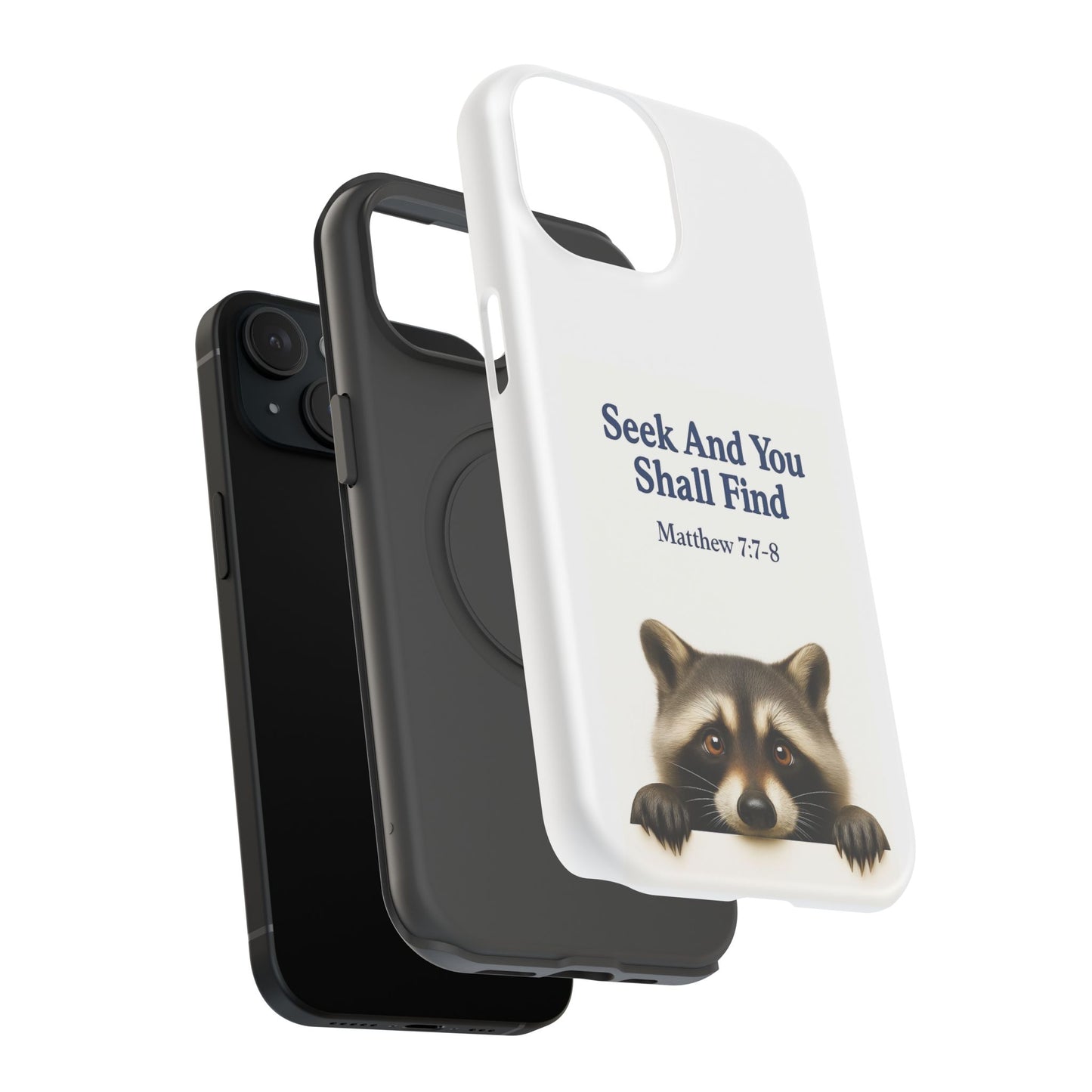 Raccoon Bible Verse Phone Case | Unique Impact-Resistant Cover | Customizable Gift for Nature Lovers, Birthday, or Everyday Use