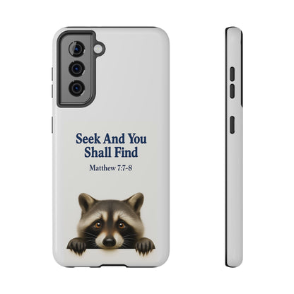 Raccoon Bible Verse Phone Case | Unique Impact-Resistant Cover | Customizable Gift for Nature Lovers, Birthday, or Everyday Use