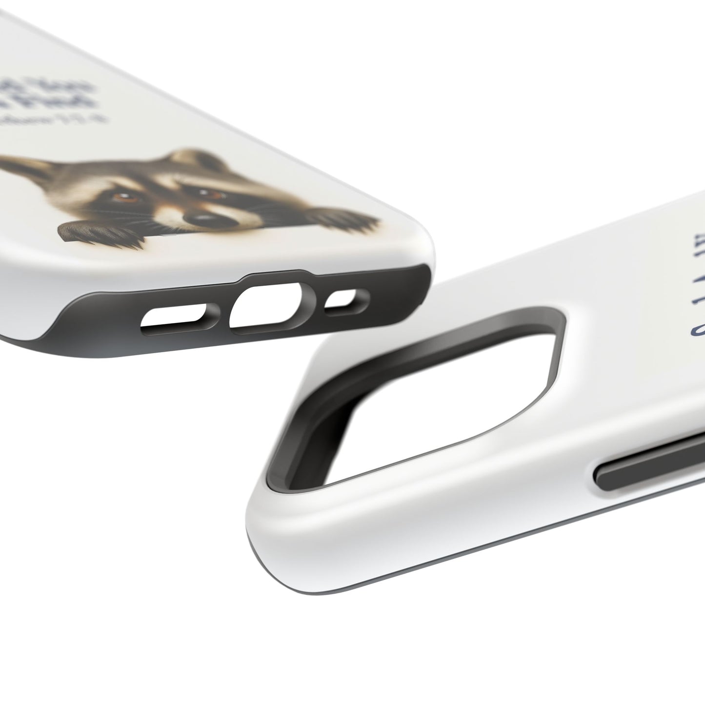 Raccoon Bible Verse Phone Case | Unique Impact-Resistant Cover | Customizable Gift for Nature Lovers, Birthday, or Everyday Use