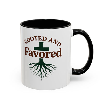 Rooted and Favored Coffee Mug - Spiritual Inspirational Gift for Coffee Lovers, Faith-based Home Decor, Christian Mug, Motivational [...]
