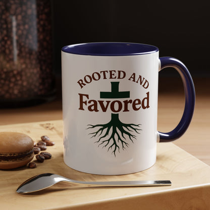Rooted and Favored Coffee Mug - Spiritual Inspirational Gift for Coffee Lovers, Faith-based Home Decor, Christian Mug, Motivational [...]