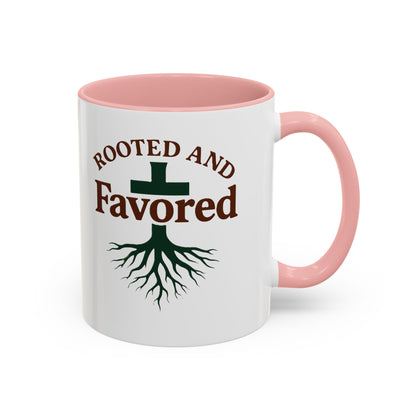 Rooted and Favored Coffee Mug - Spiritual Inspirational Gift for Coffee Lovers, Faith-based Home Decor, Christian Mug, Motivational [...]