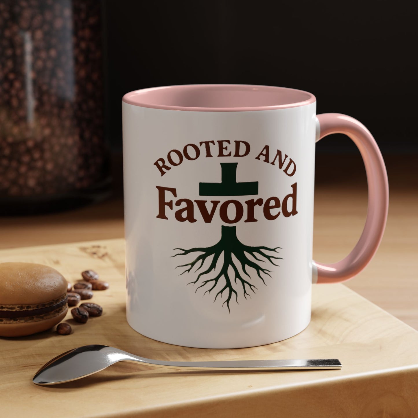 Rooted and Favored Coffee Mug - Spiritual Inspirational Gift for Coffee Lovers, Faith-based Home Decor, Christian Mug, Motivational [...]