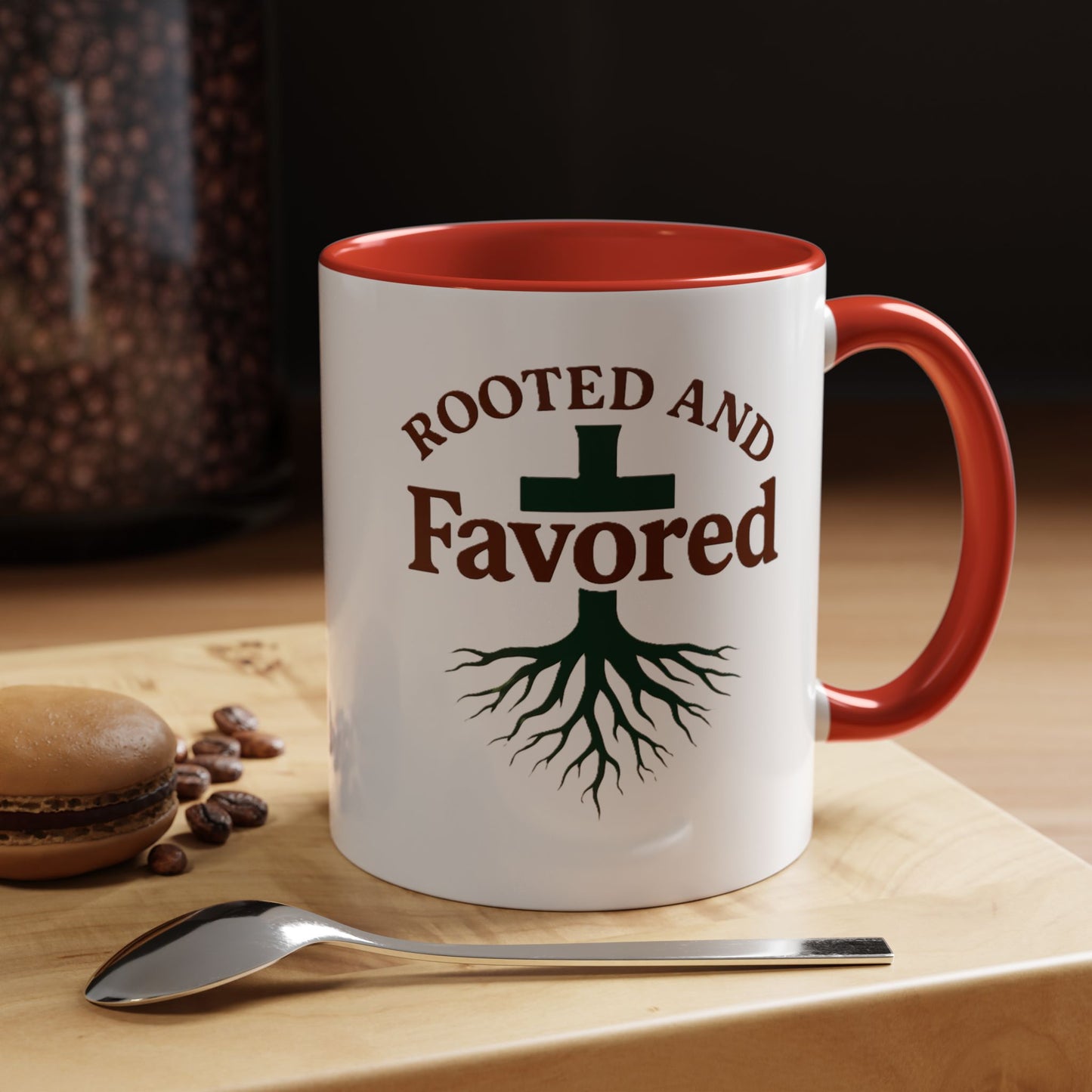 Rooted and Favored Coffee Mug - Spiritual Inspirational Gift for Coffee Lovers, Faith-based Home Decor, Christian Mug, Motivational [...]