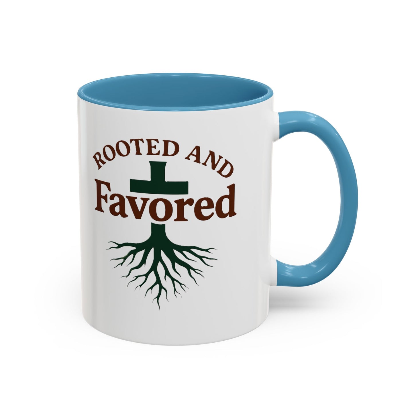 Rooted and Favored Coffee Mug - Spiritual Inspirational Gift for Coffee Lovers, Faith-based Home Decor, Christian Mug, Motivational [...]