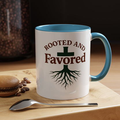 Rooted and Favored Coffee Mug - Spiritual Inspirational Gift for Coffee Lovers, Faith-based Home Decor, Christian Mug, Motivational [...]