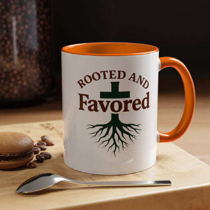 Rooted and Favored Coffee Mug - Spiritual Inspirational Gift for Coffee Lovers, Faith-based Home Decor, Christian Mug, Motivational [...]