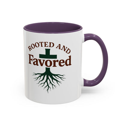 Rooted and Favored Coffee Mug - Spiritual Inspirational Gift for Coffee Lovers, Faith-based Home Decor, Christian Mug, Motivational [...]
