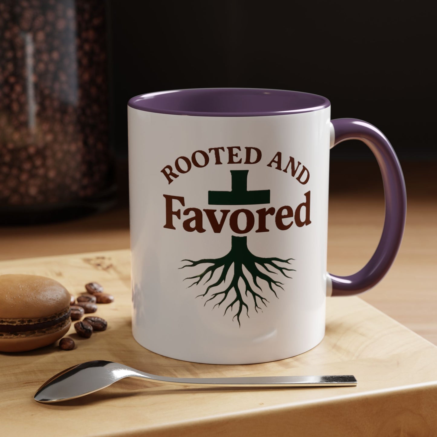 Rooted and Favored Coffee Mug - Spiritual Inspirational Gift for Coffee Lovers, Faith-based Home Decor, Christian Mug, Motivational [...]