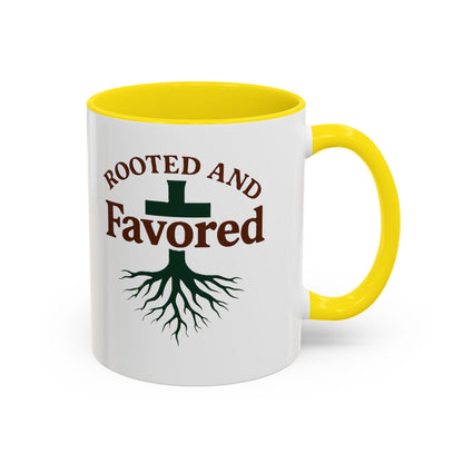 Rooted and Favored Coffee Mug - Spiritual Inspirational Gift for Coffee Lovers, Faith-based Home Decor, Christian Mug, Motivational [...]