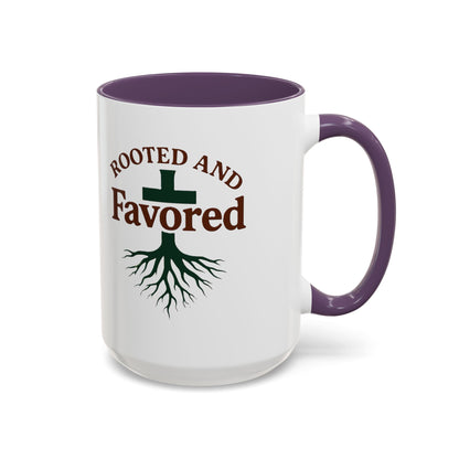 Rooted and Favored Coffee Mug - Spiritual Inspirational Gift for Coffee Lovers, Faith-based Home Decor, Christian Mug, Motivational [...]
