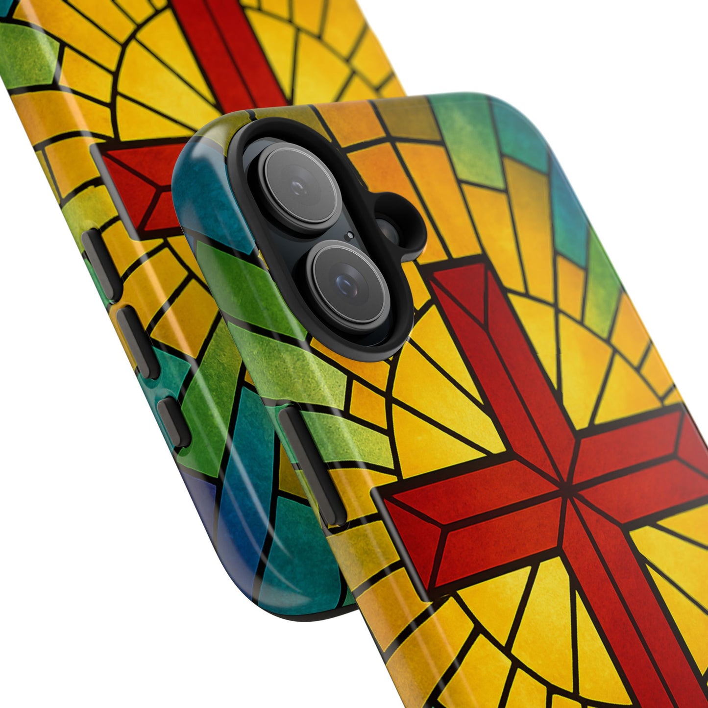 Stained Glass Christian Phone Cases, Tough Cases for Protection, Religious Gifts, Church Accessories, Faith-based Designs