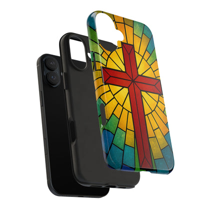 Stained Glass Christian Phone Cases, Tough Cases for Protection, Religious Gifts, Church Accessories, Faith-based Designs