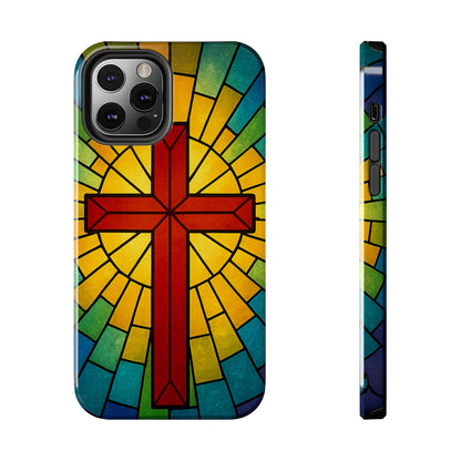 Stained Glass Christian Phone Cases, Tough Cases for Protection, Religious Gifts, Church Accessories, Faith-based Designs