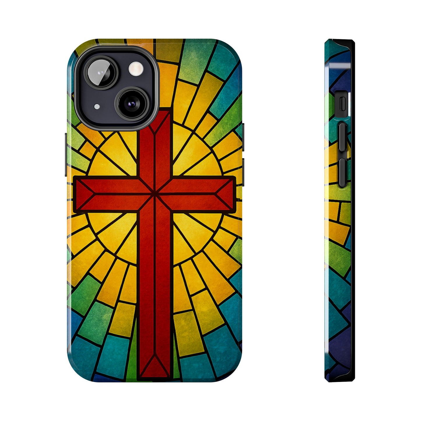 Stained Glass Christian Phone Cases, Tough Cases for Protection, Religious Gifts, Church Accessories, Faith-based Designs