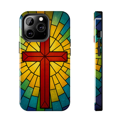 Stained Glass Christian Phone Cases, Tough Cases for Protection, Religious Gifts, Church Accessories, Faith-based Designs