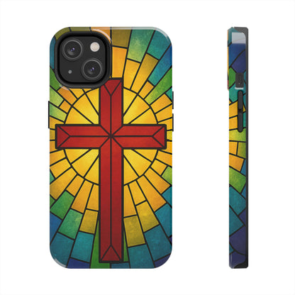 Stained Glass Christian Phone Cases, Tough Cases for Protection, Religious Gifts, Church Accessories, Faith-based Designs